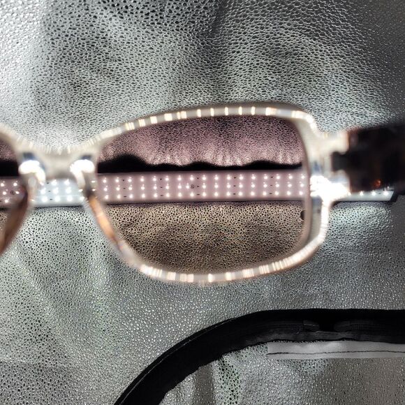Oscar De La Renta Clear Peachy Pink Frame Sunglasses with Tortoise Arms main image 6